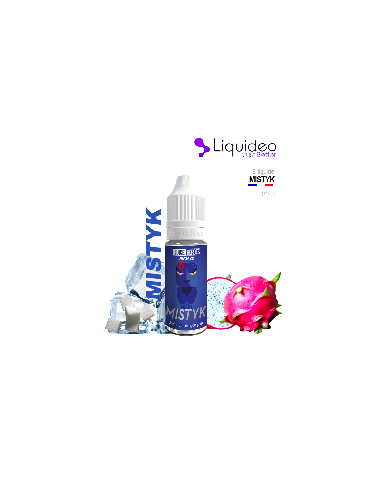 E-Liquide MISTYK 10 ml Liquideo Fruit du Dragon Givré, Pitaya 
