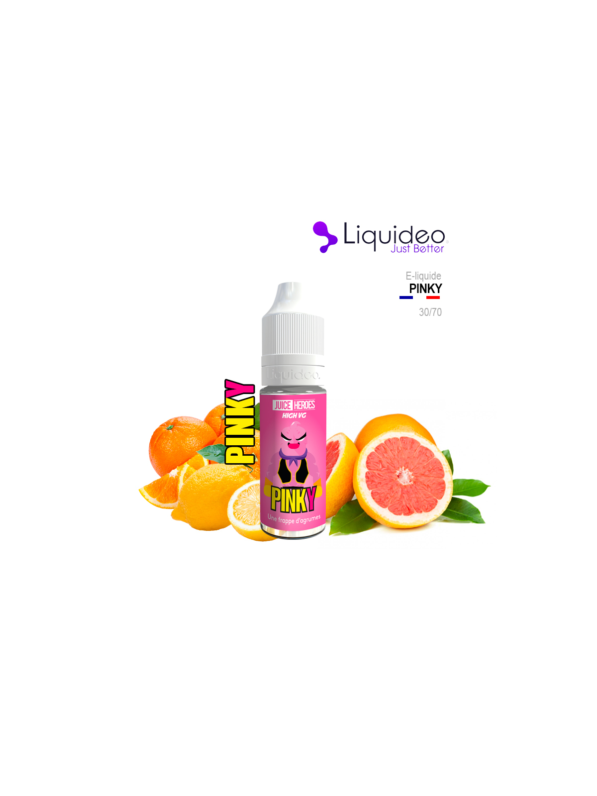E-Liquide Pamplemousse, Orange, Citron PINKY - Liquideo