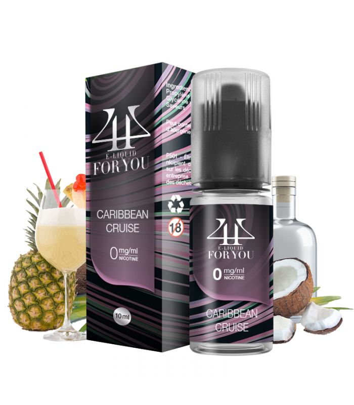 E-liquide arôme Cocktail Rhum, Ananas et Crème de Coco CARIBBEAN CRUISE - 4YOU