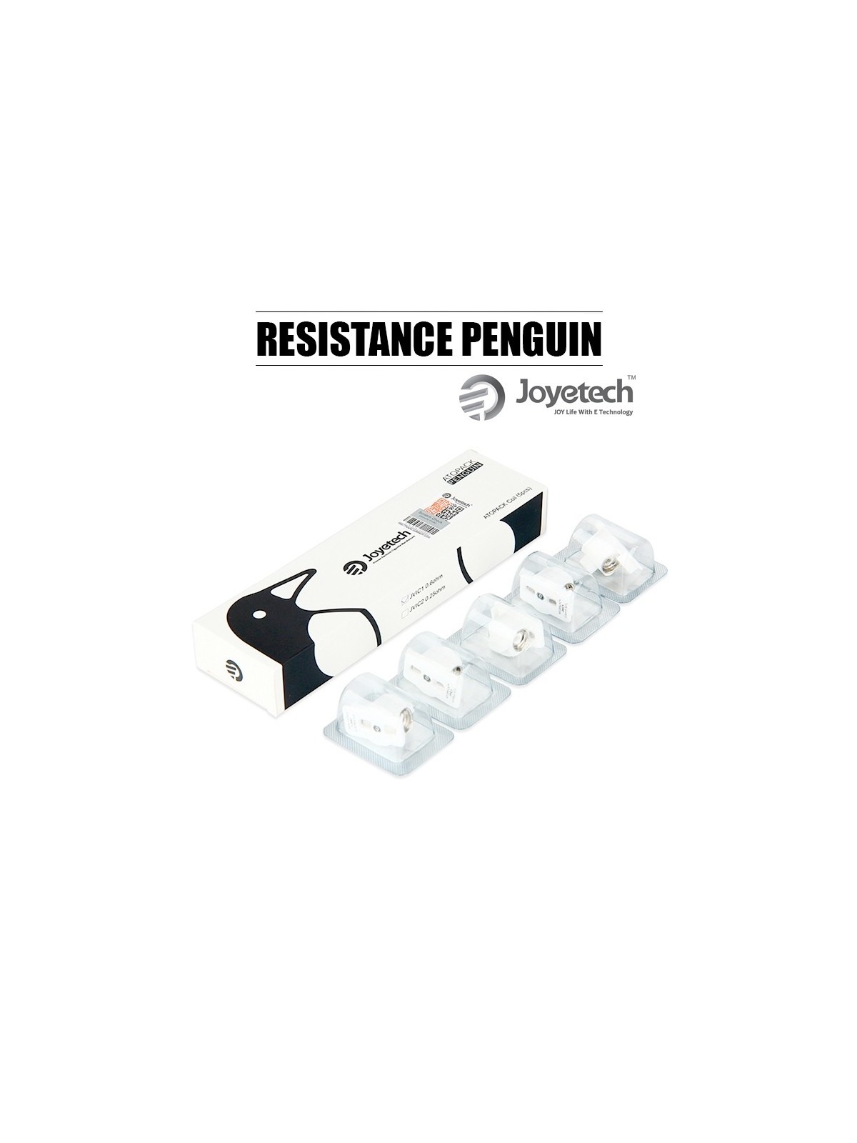 RESISTANCE ATOPACK JVIC Heads PENGUIN - JOYETECH Pack de 5