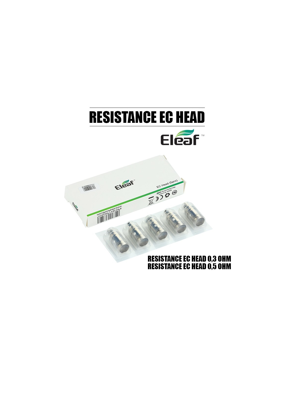 Résistance Eleaf EC Head pour Cigarette Électronique iJust 2