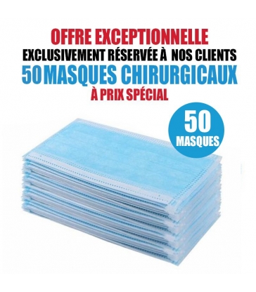 50 MASQUES CHIRURGICAUX