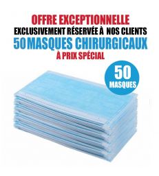 50 MASQUES CHIRURGICAUX TAILLE ENFANT