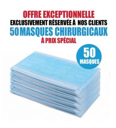 50 MASQUES CHIRURGICAUX TAILLE ENFANT PAS CHER