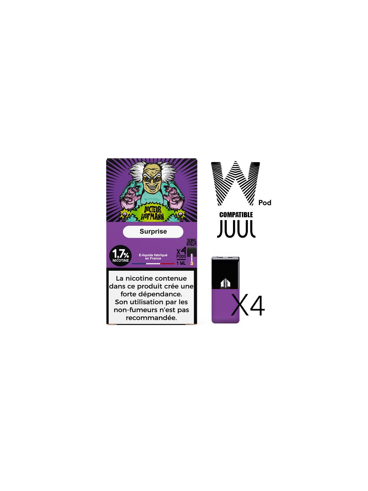 W-pod DR HOMANN Liquideo Pack de 4 POD