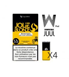 W-pod JOLIE BLONDE Liquideo Pack de 4 POD