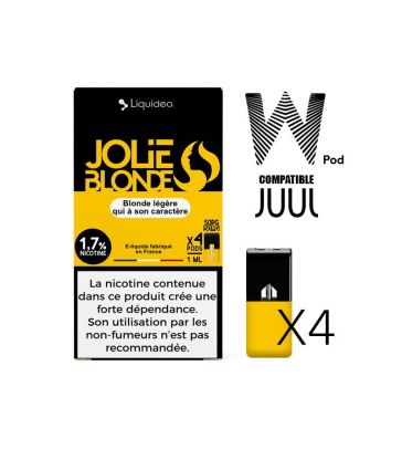 W-pod JOLIE BLONDE Liquideo Pack de 4 POD
