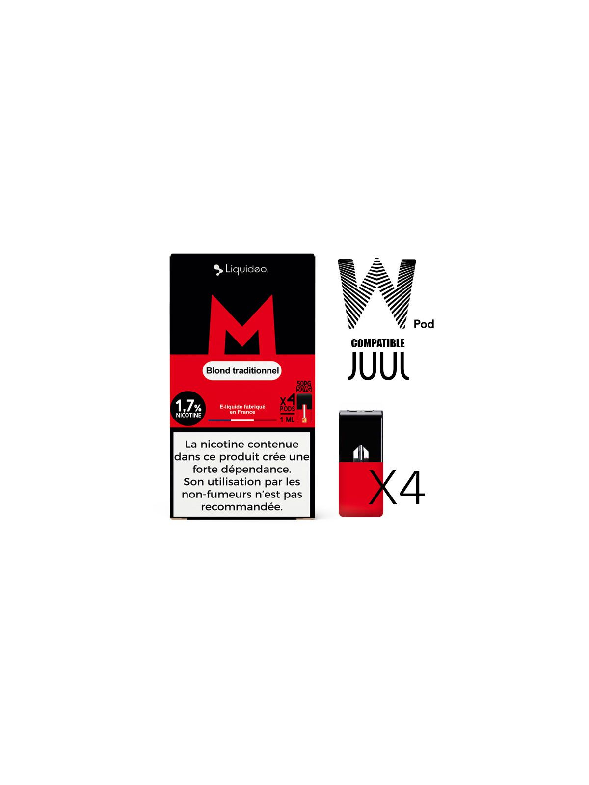 W-pod LE M Liquideo Pack de 4 POD