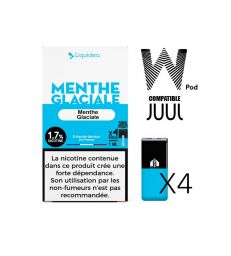 W-pod MENTHE GLACIALE Liquideo Pack de 4 POD