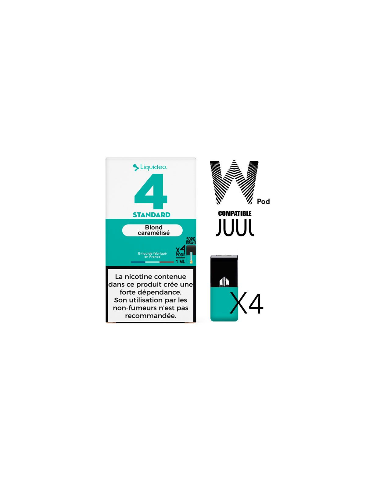 W-pod STANDARD 4 Liquideo Pack de 4 POD