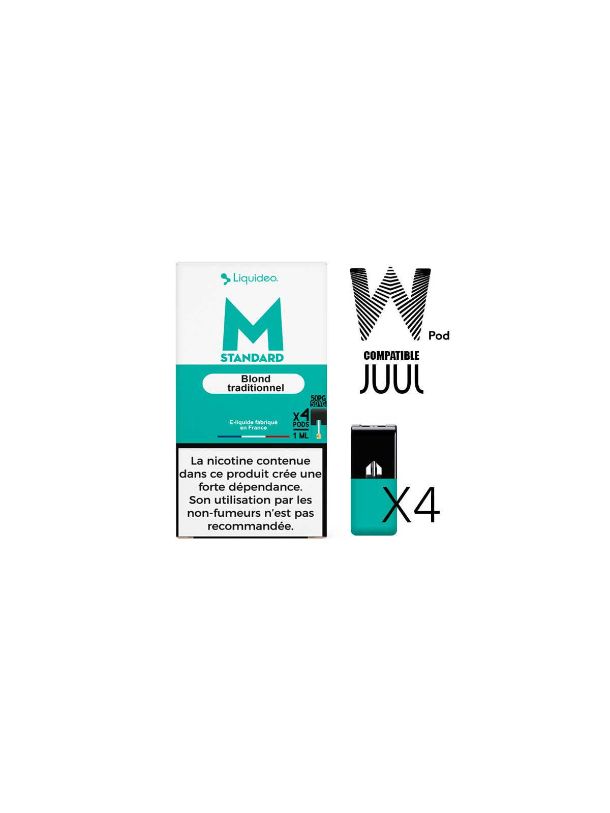 W-pod STANDARD M Liquideo Pack de 4 POD