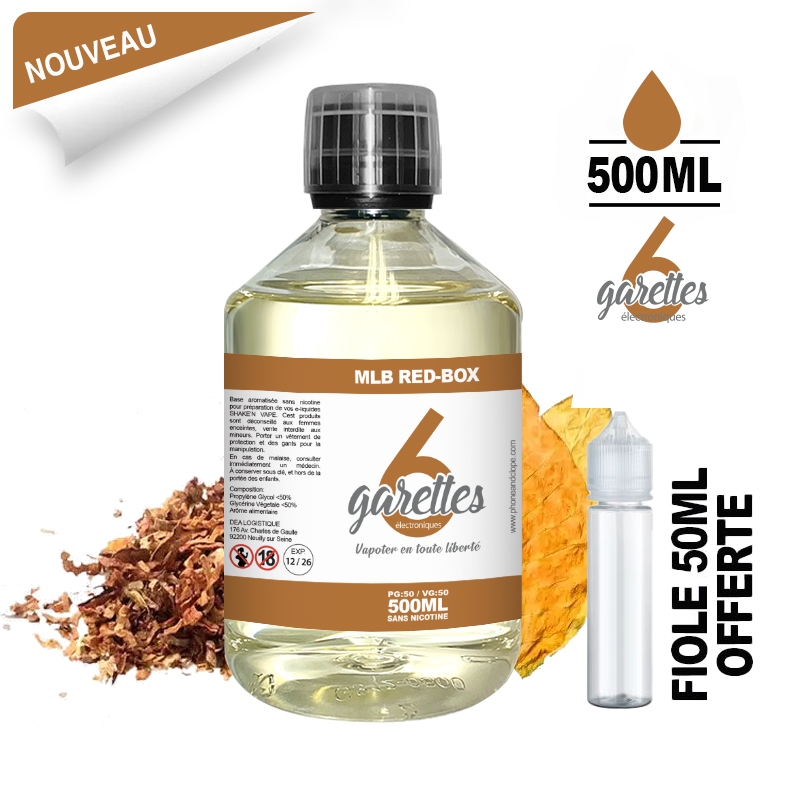 E-liquide 500ml MLB RED-BOX 6GARETTES