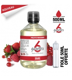 E-liquide 500ml FRUITS ROUGES 6GARETTES
