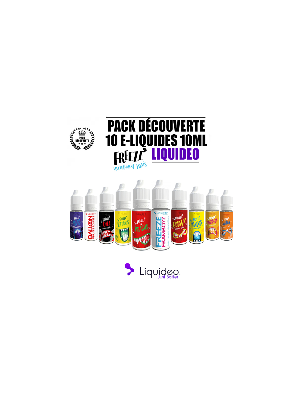 PACK LIQUIDEO DÉCOUVERTE FREEZE 10ml