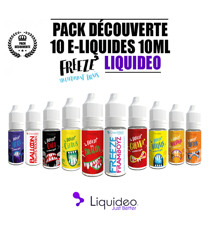 PACK LIQUIDEO DÉCOUVERTE FREEZE 10ml