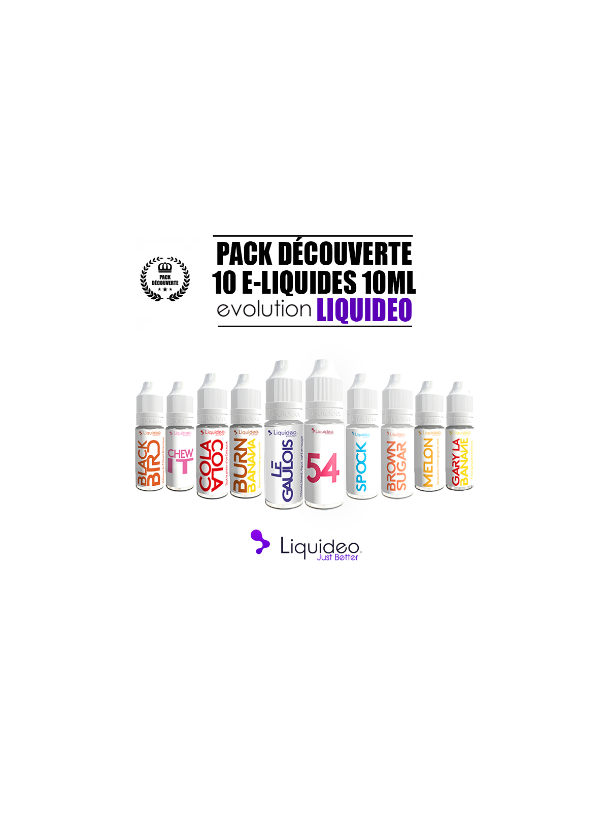 PACK  LIQUIDEO DÉCOUVERTE ÉVOLUTION 10ml