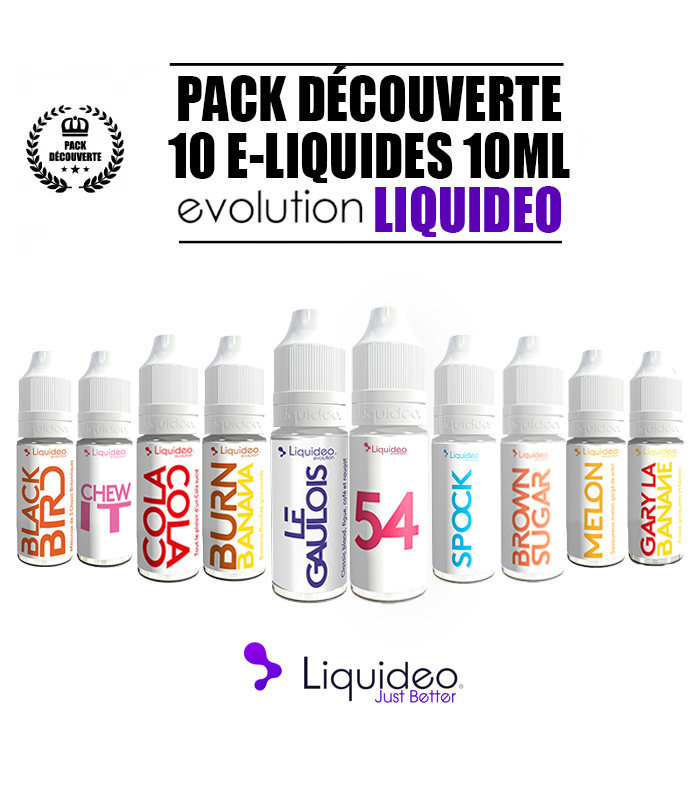 PACK  LIQUIDEO DÉCOUVERTE ÉVOLUTION 10ml