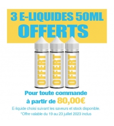3 E-LIQUIDES 50ML OFFERT
