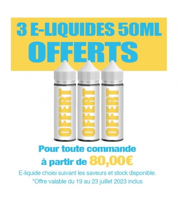 3 E-LIQUIDES 50ML OFFERT