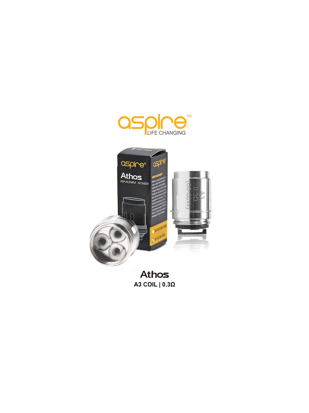 RESISTANCE A3 POUR ATHOS -ASPIRE
