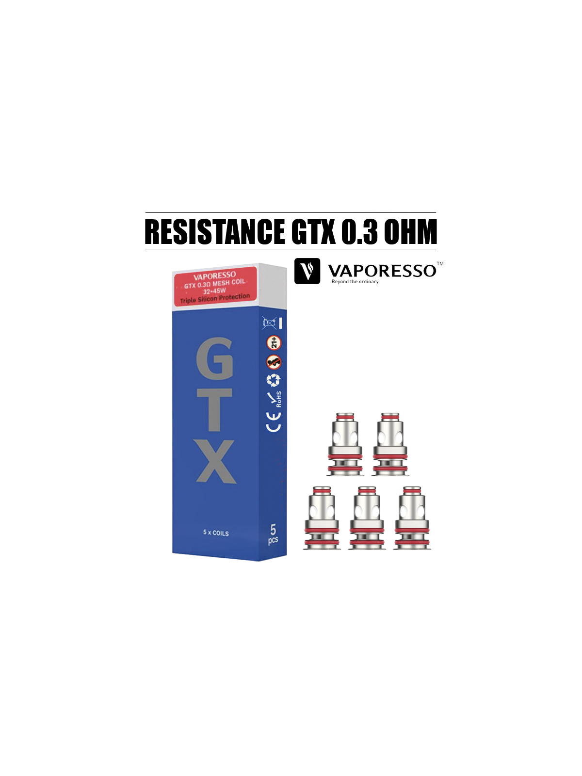 5 RÉSISTANCES GTX VAPORESSO