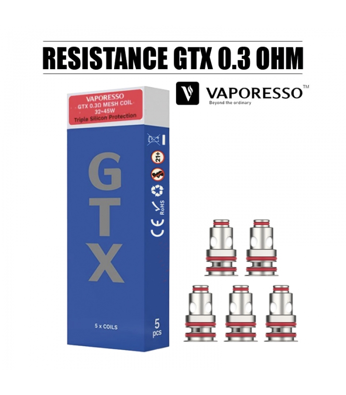 5 RÉSISTANCES GTX VAPORESSO
