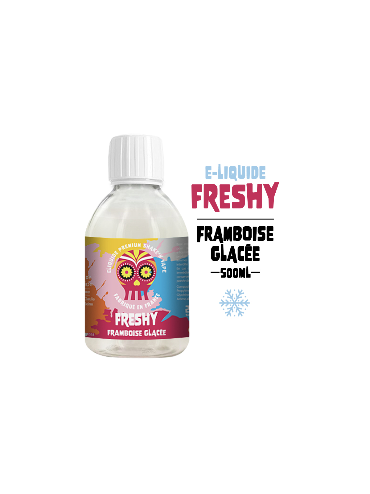FRAMBOISE GLACÉE 500ml E-liquide FRESHY