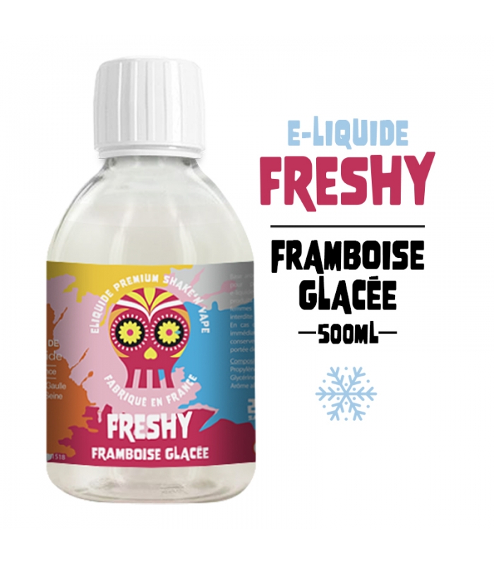 FRAMBOISE GLACÉE 500ml E-liquide FRESHY