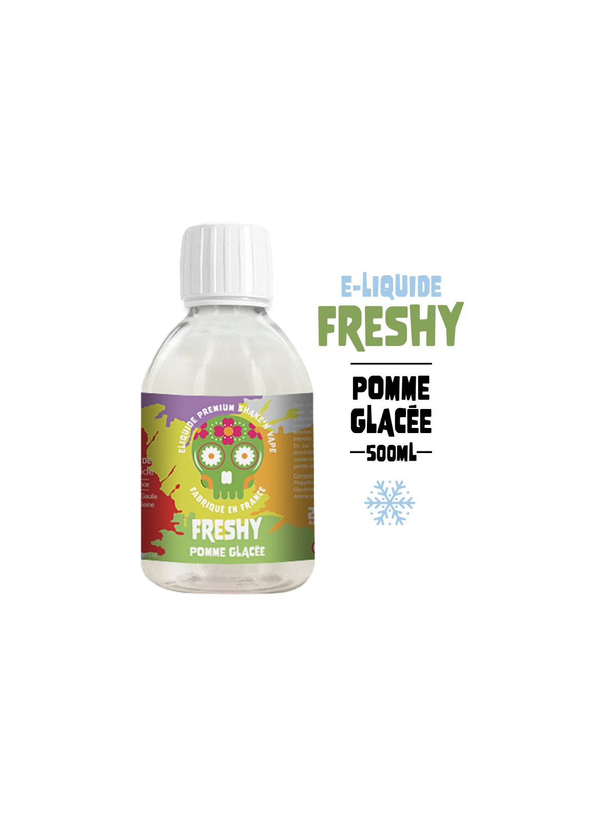 POMME GLACÉE 500ml E-liquide FRESHY
