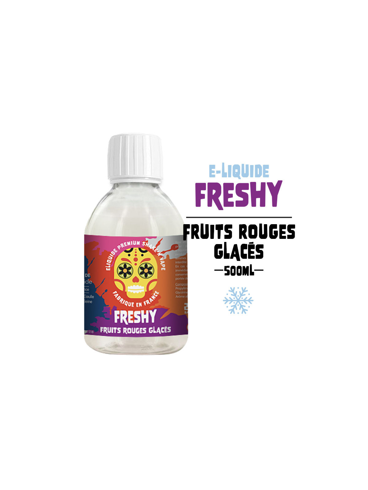 FRUITS ROUGES GLACÉS 500ml E-liquide FRESHY