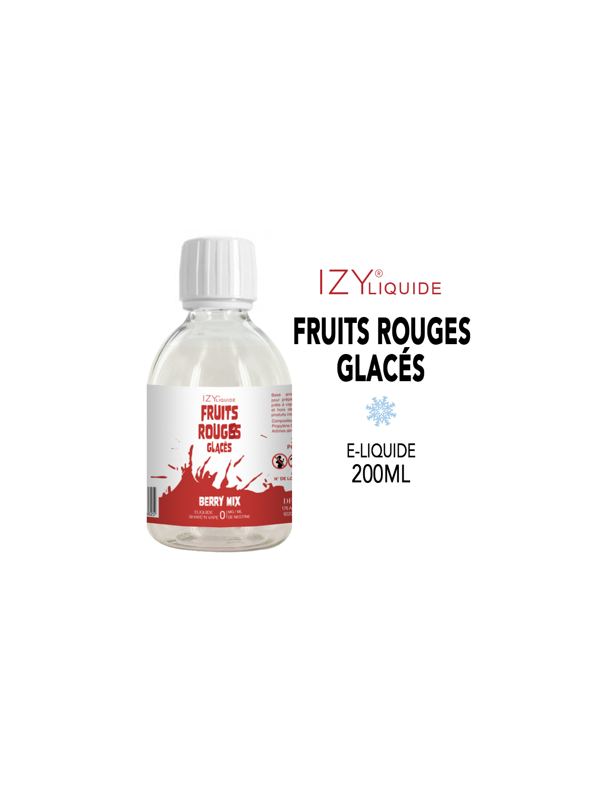 FRUITS ROUGES GLACÉS 200ml IZY LIQUIDE