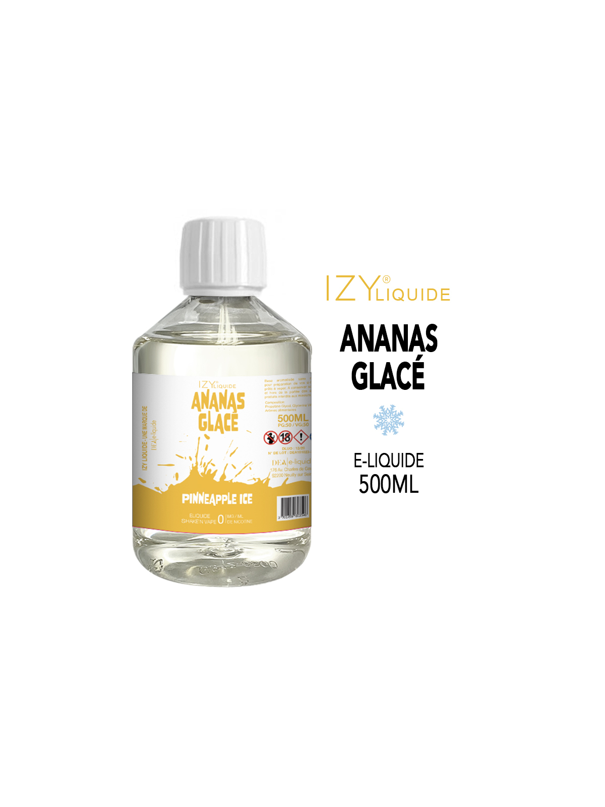 ANANAS GLACÉ 500ml IZY LIQUIDE
