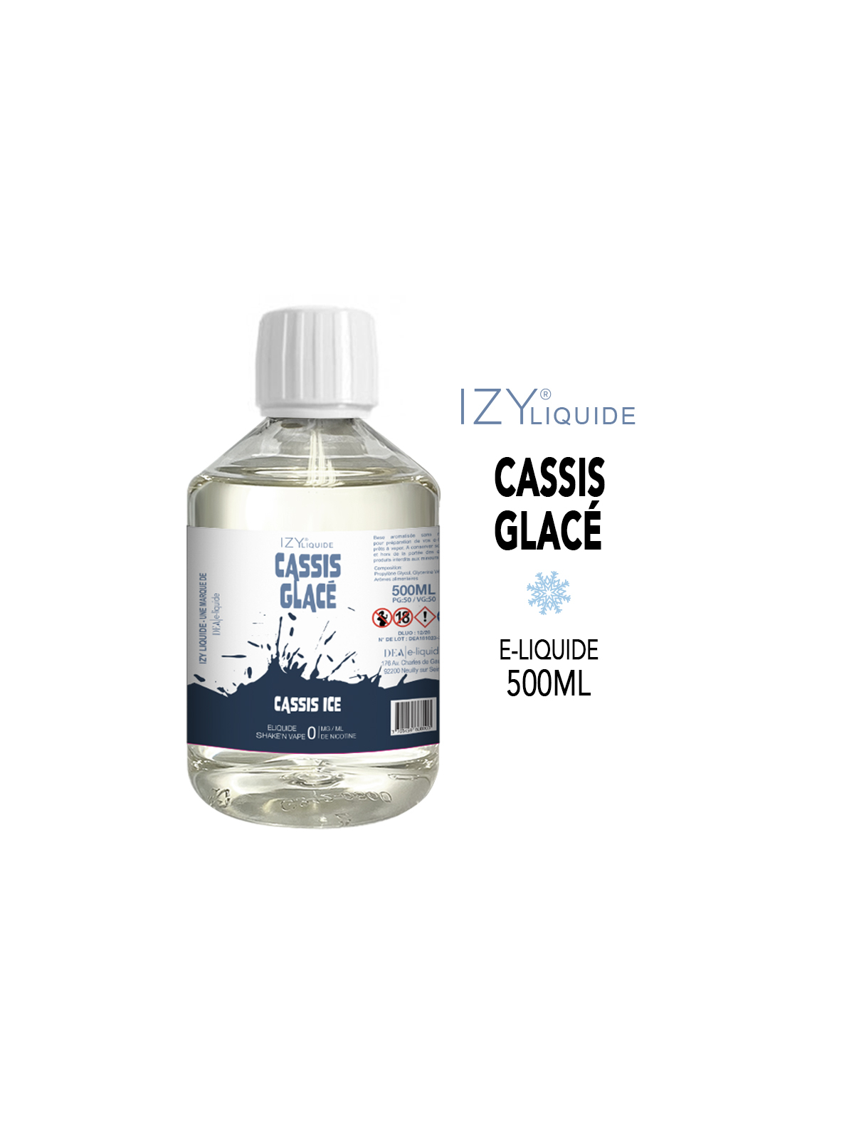 CASSIS GLACÉ 500ml IZY LIQUIDE