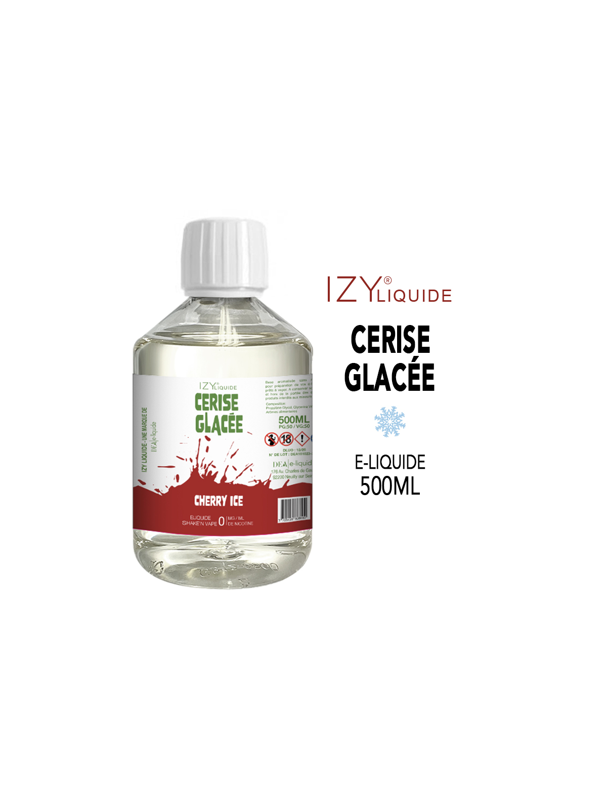 CERISE GLACÉE 500ml IZY LIQUIDE