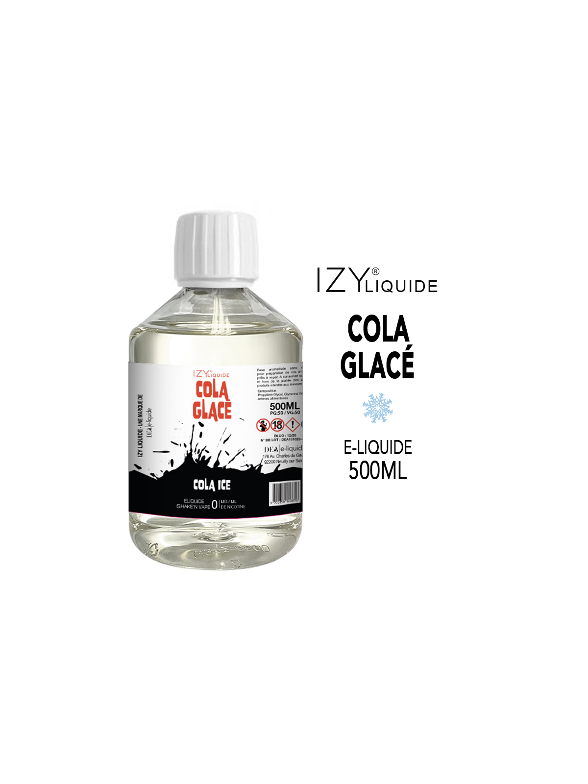 COLA GLACÉ 500ml IZY LIQUIDE