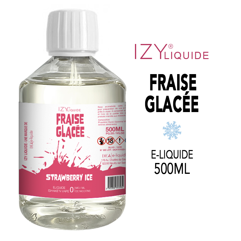 FRAISE GLACÉE 500ml IZY LIQUIDE