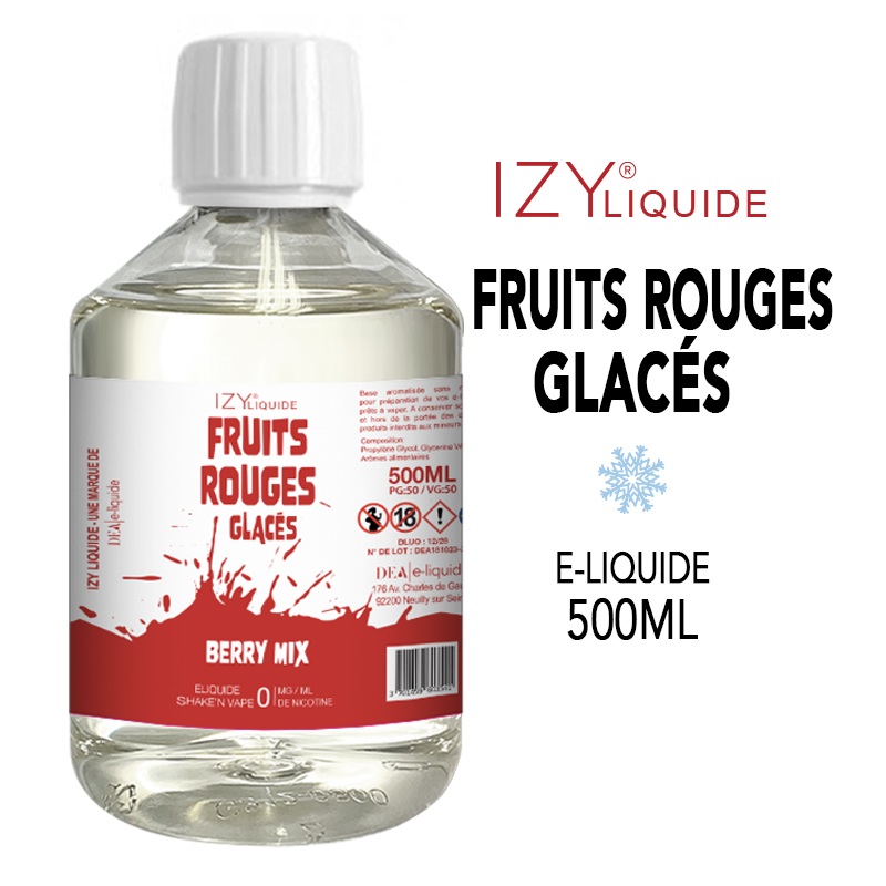 FRUITS ROUGES GLACÉS 500ml IZY LIQUIDE