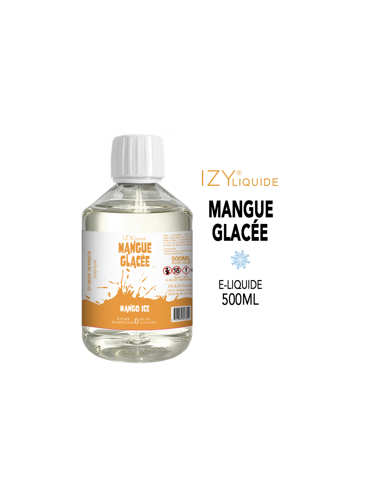 MANGUE GLACÉE 500ml IZY LIQUIDE