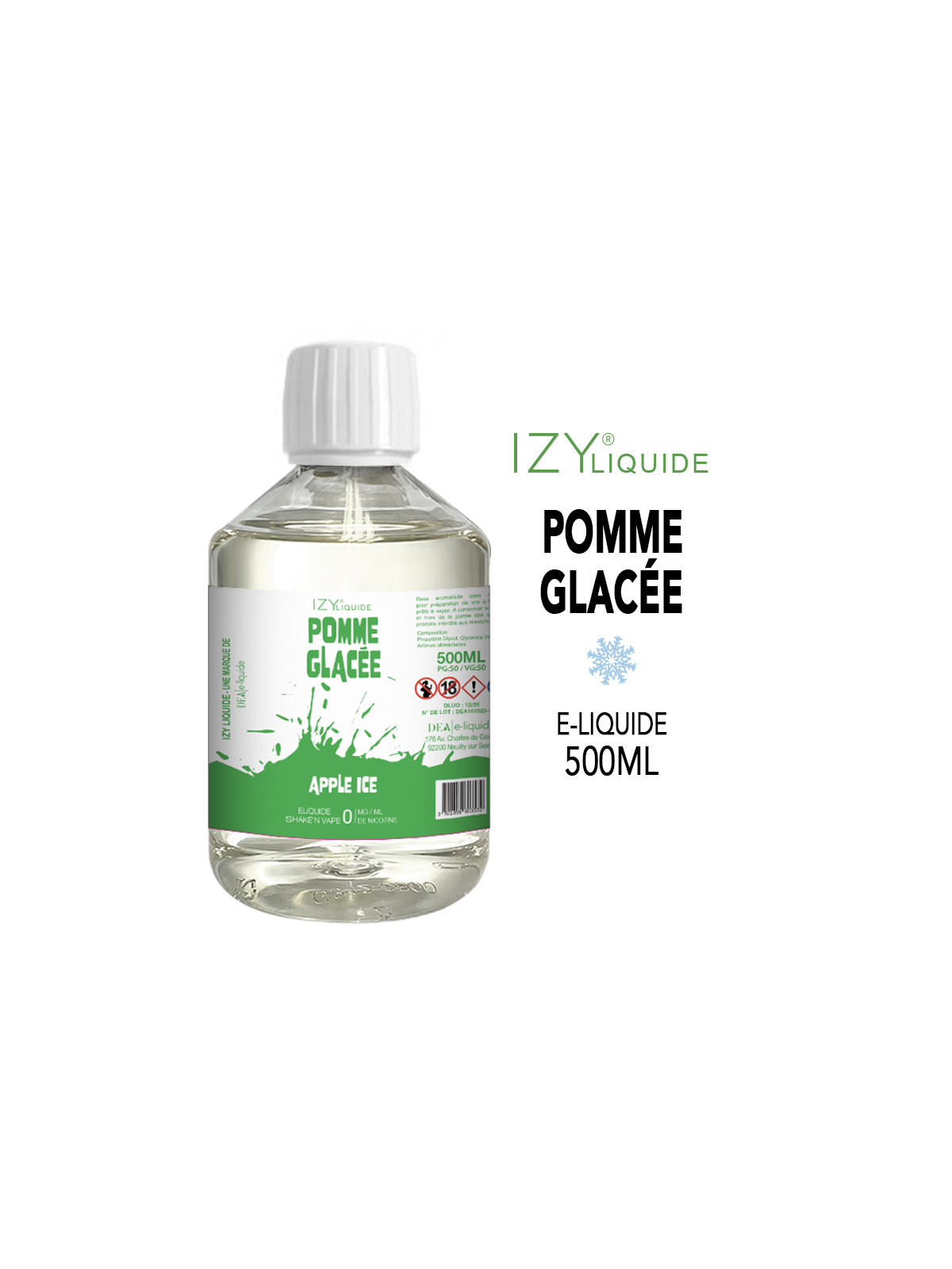 POMME GLACÉE 500ml IZY LIQUIDE