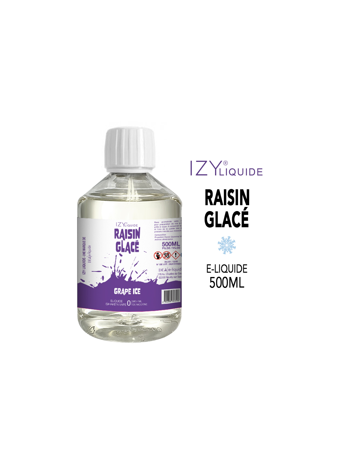 RAISIN GLACÉ 500ml IZY LIQUIDE