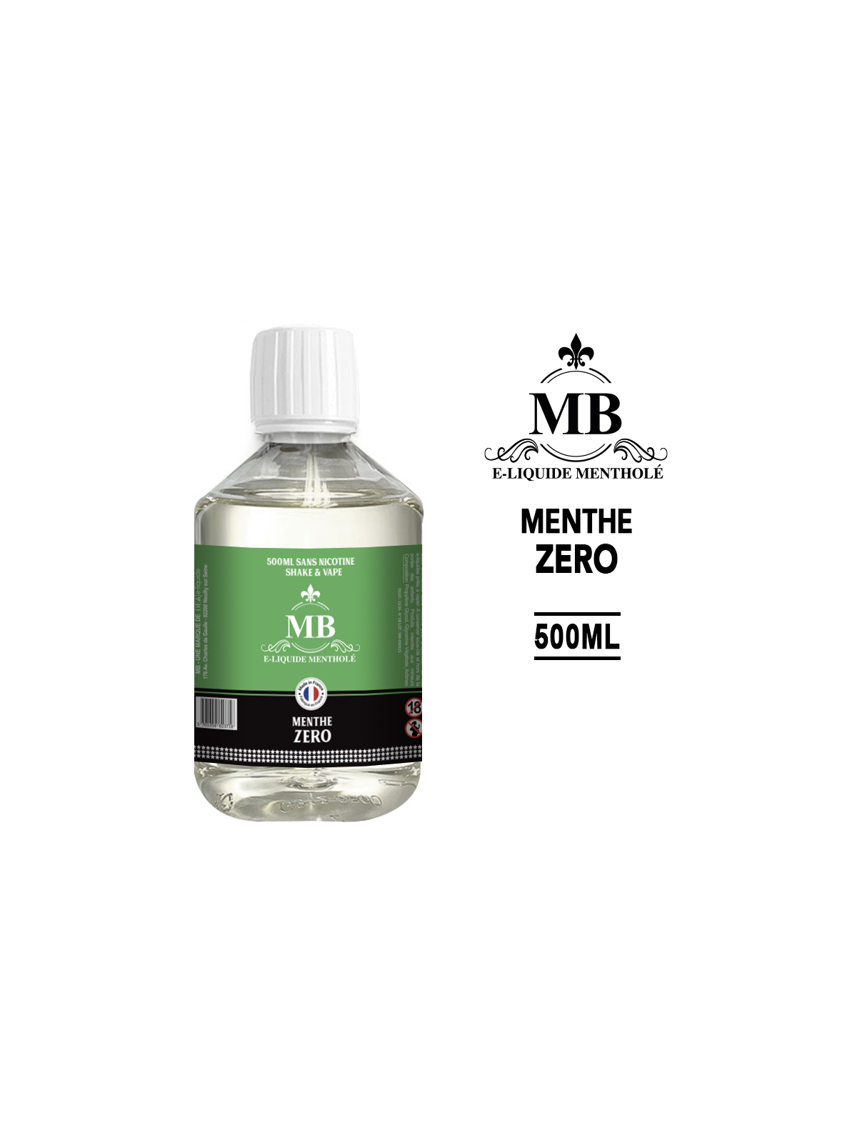 MENTHE ZÉRO E-liquide 500ml MB