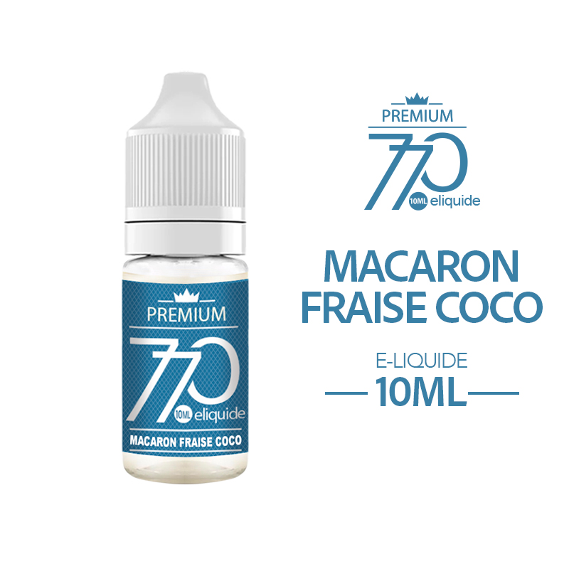 E-Liquide Macaron Fraise Coco 770 Premium 10ml