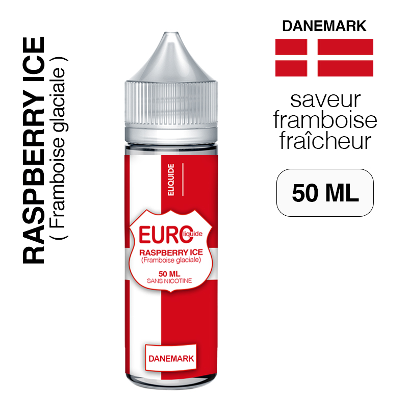 E liquide Framboise glaciale 50 ml EUROLIQUIDE DANEMARK