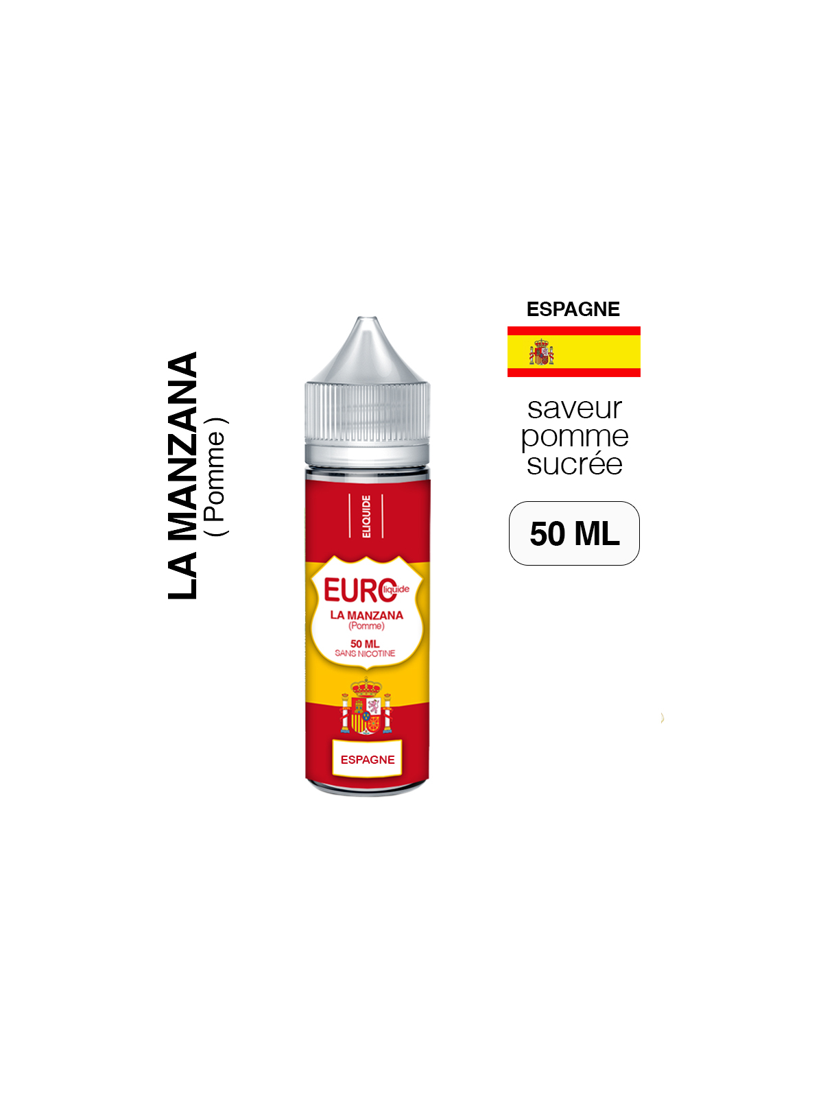 E liquide Pomme 50 ml EUROLIQUIDE ESPAGNE