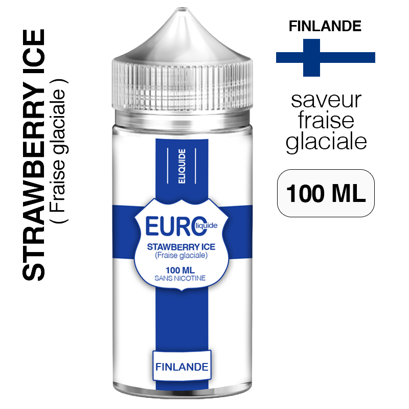 E liquide Fraise glaciale 100 ml EUROLIQUIDE FINLANDE