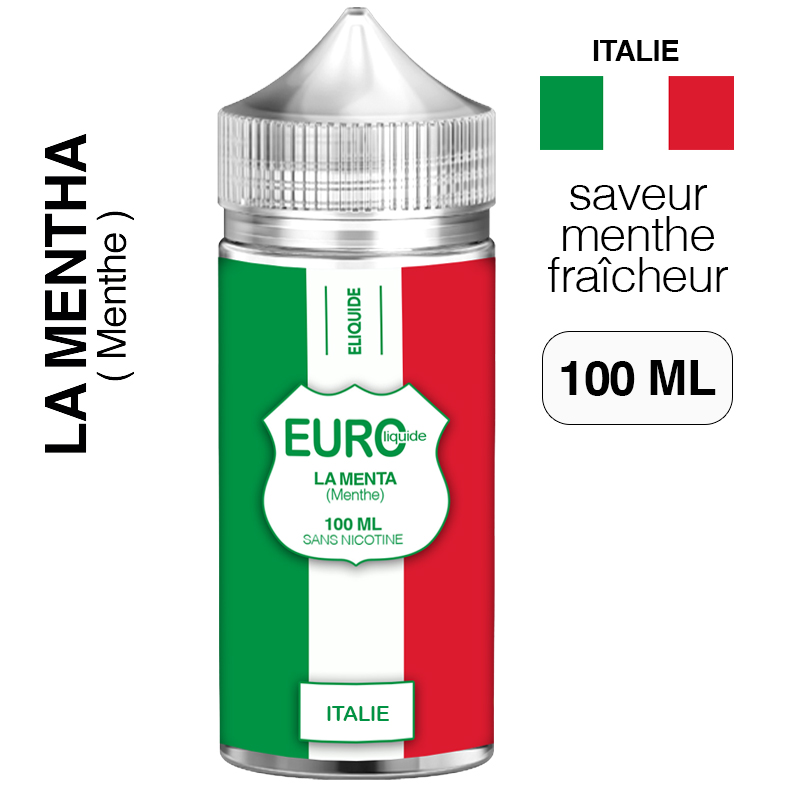 E liquide Menthe 100 ml EUROLIQUIDE ITALIE