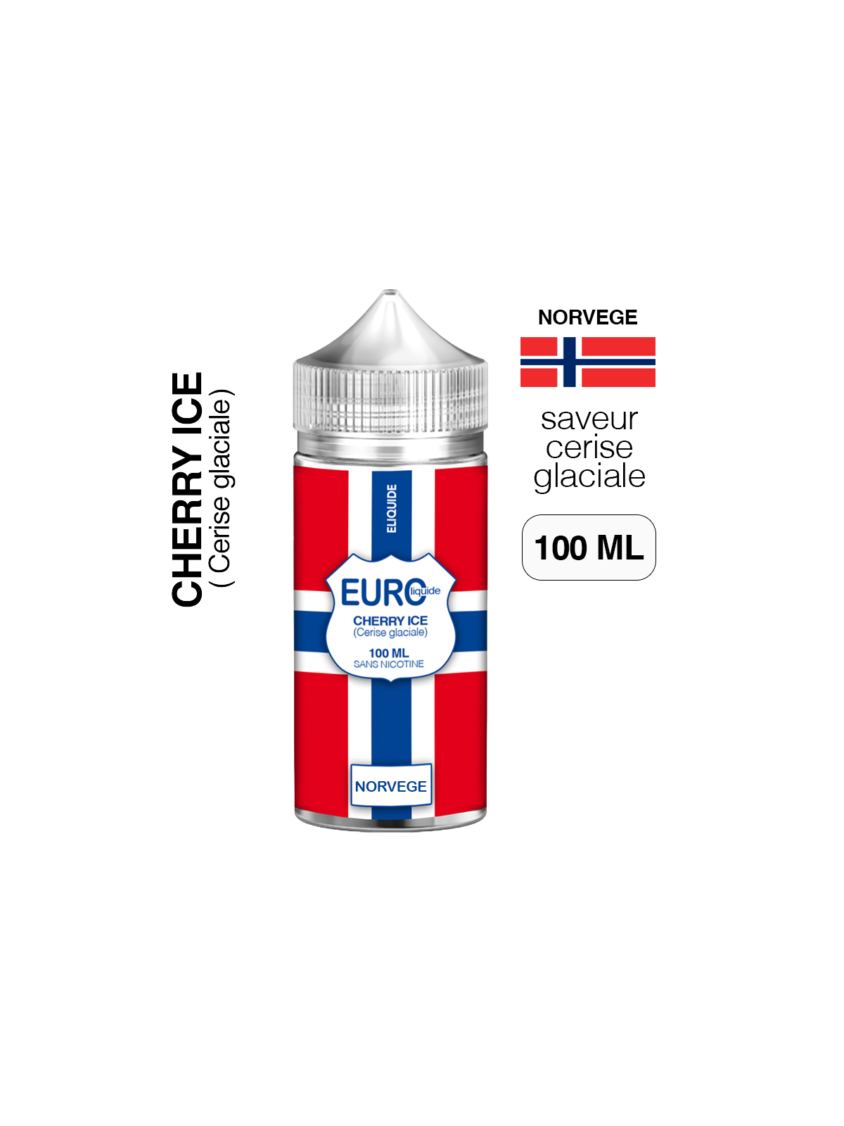 E liquide Cerise glaciale 100 ml EUROLIQUIDE NORVEGE