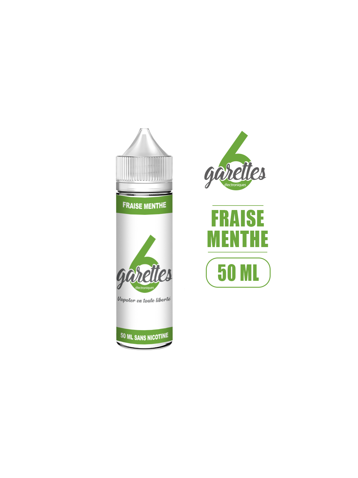 Eliquide FRAISE MENTHE 50ML 6Garettes