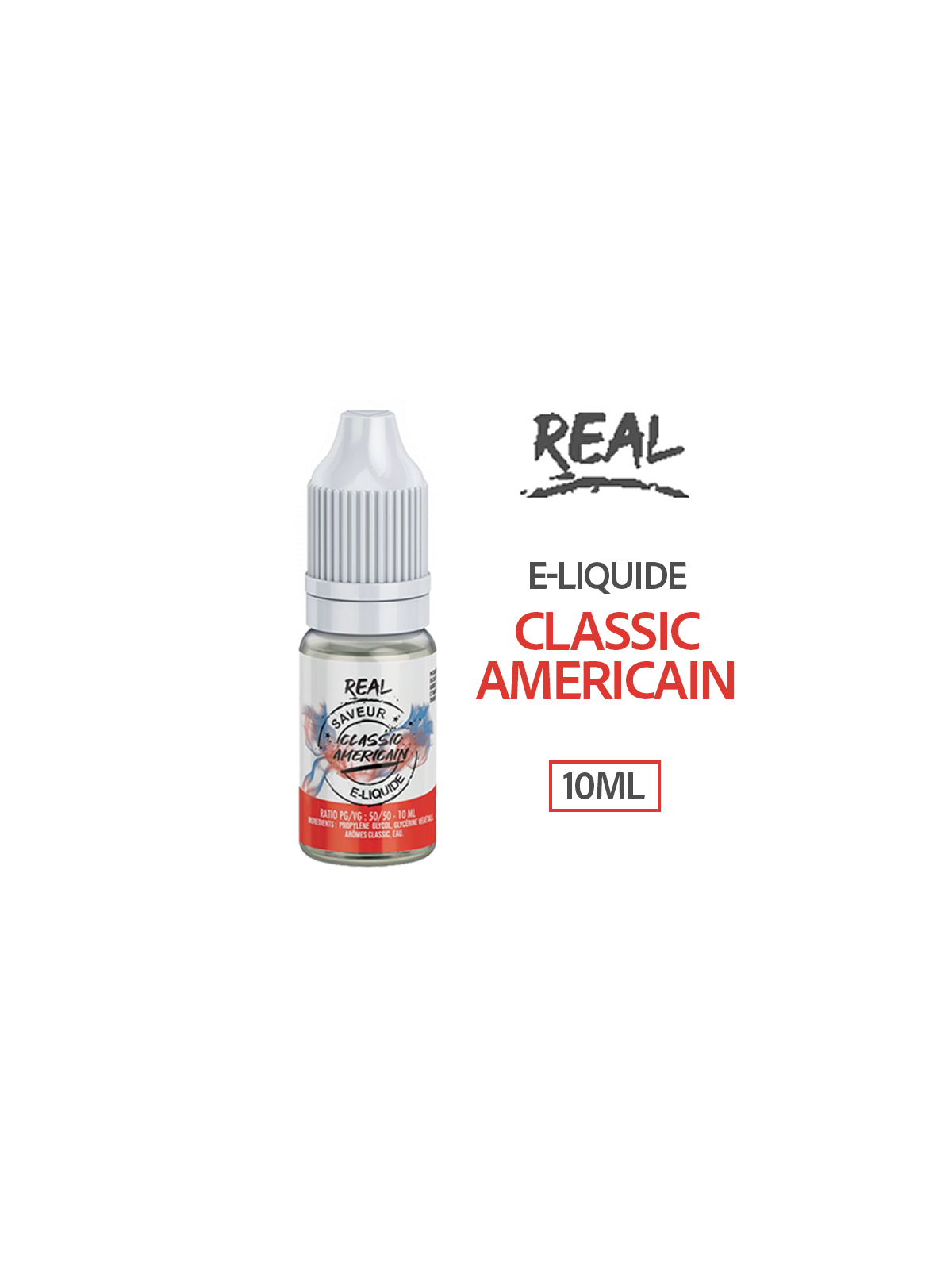 TABAC CLASSIC AMERICAIN E-liquide REAL 10ml