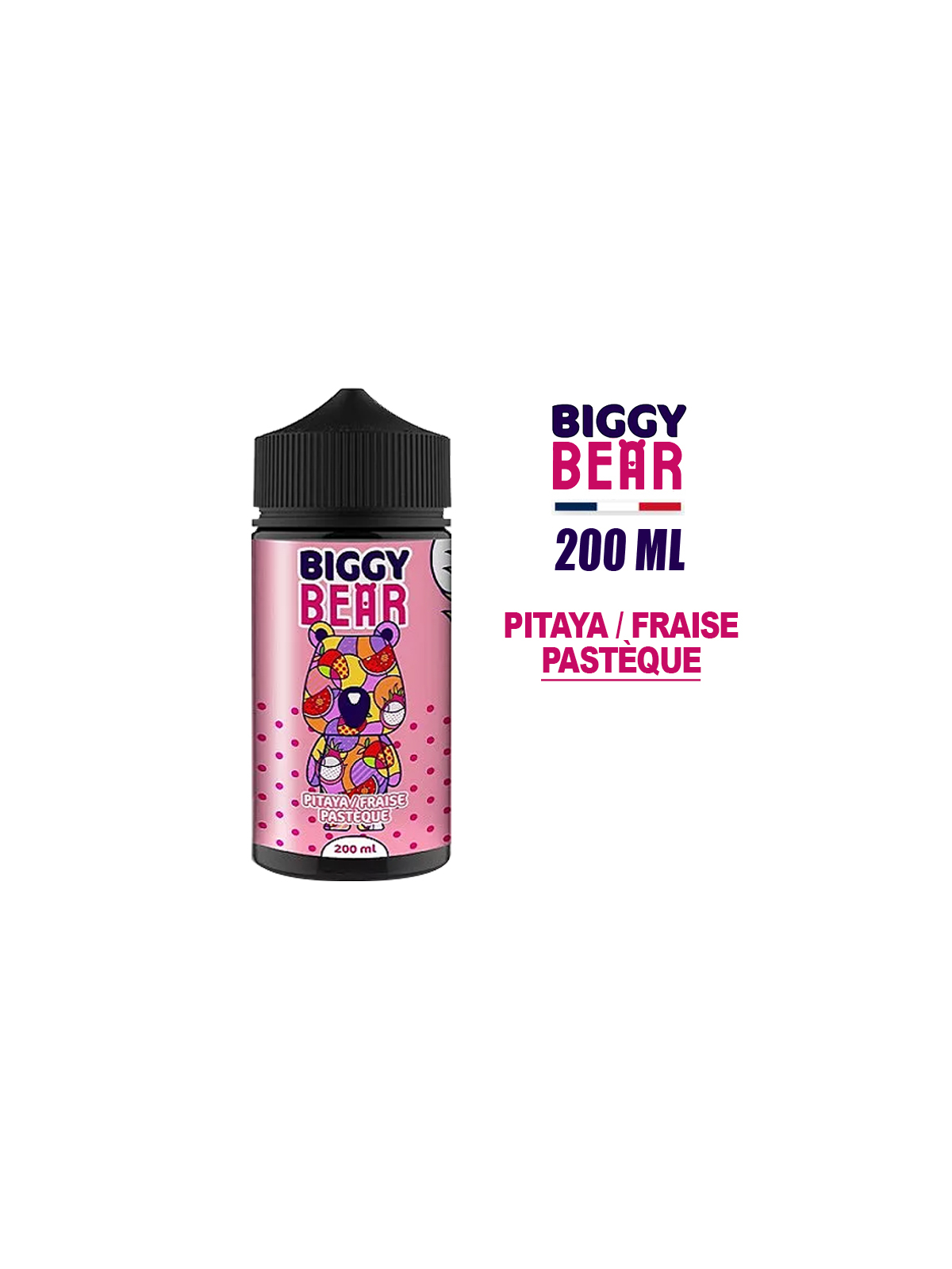 E-LIQUIDE BIGGY BEAR 200ml PITAYA, FRAISE, PASTÈQUE